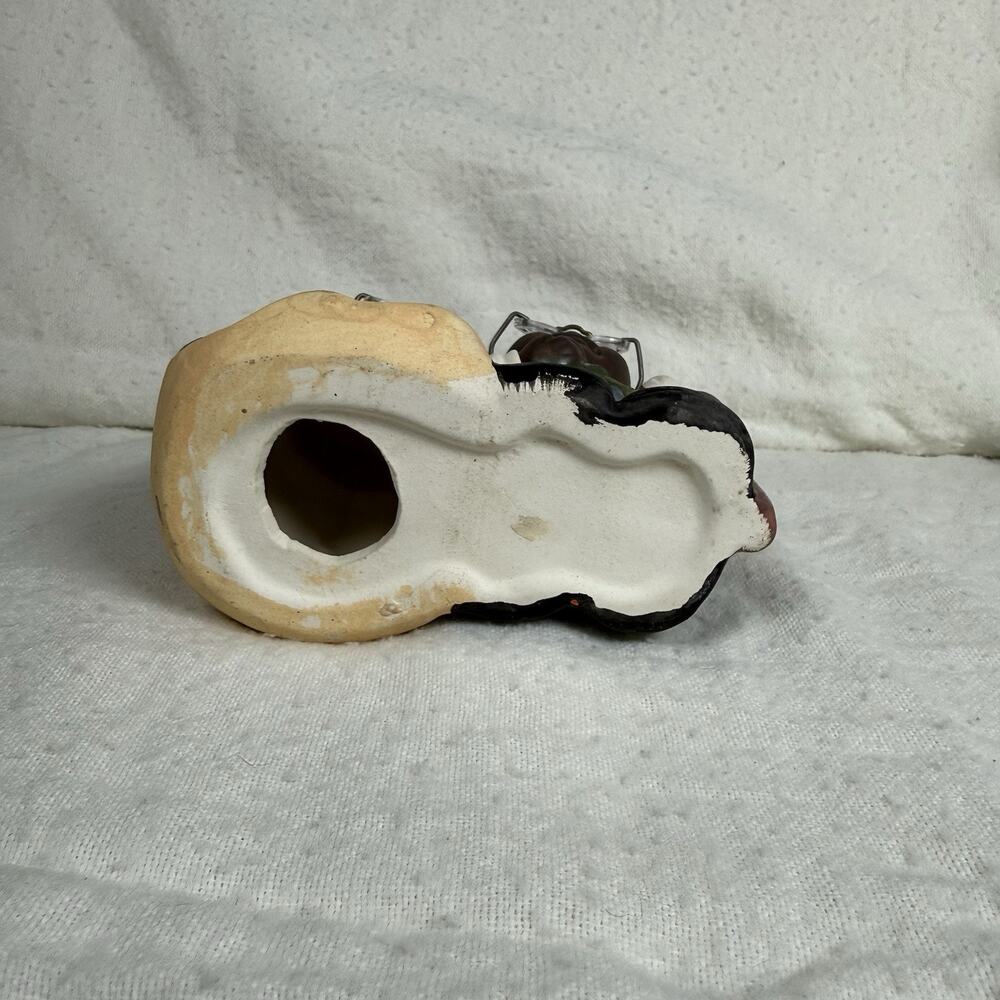 Vintage Ceramic Ebony African American Folk Art Couple Figurine 5" x 5" - Picture 5 of 6